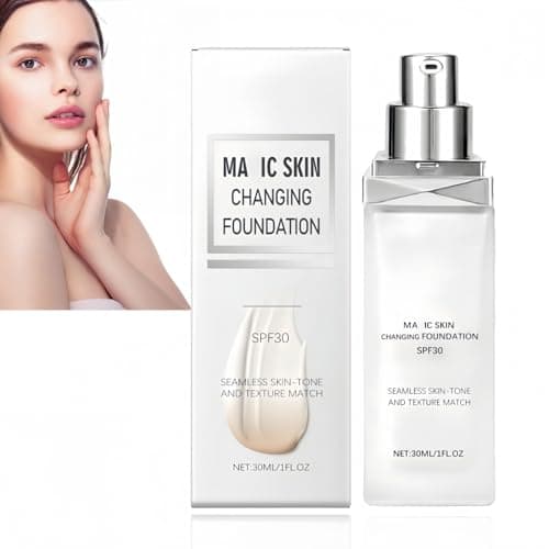 Image of Color-Changing Foundation for Mature Skin,Colour Change Foundation,Colour Match Fo/undation,Creates Flawless Delicate Finish,Hydrating Natural Coverage,for All Skin Types,Fo/undation for Aging Skin
