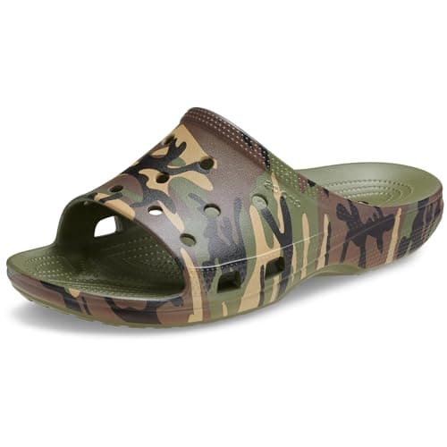 Image of Crocs Men,Saturday Camouflage Slide M, Army Green/Multi, 10 UK Men