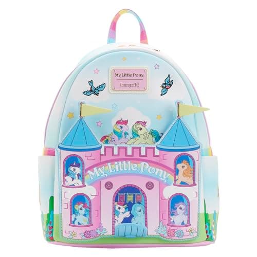 Image of Loungefly My Little Pony Castle Womens Double Strap Shoulder Bag Purse, Multi, One Size