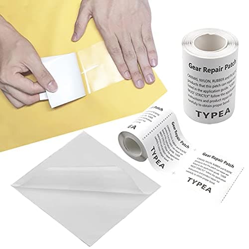 Image of SZXMDKH Pack of 5 Repair Patch Tape Transparent Repair Kit – Self-Adhesive Repair Patches Stickers for Pool Patches, Inflatable Boat, Paddling Pool, Rain Jacket, Air Mattress, Air Bed, Tent