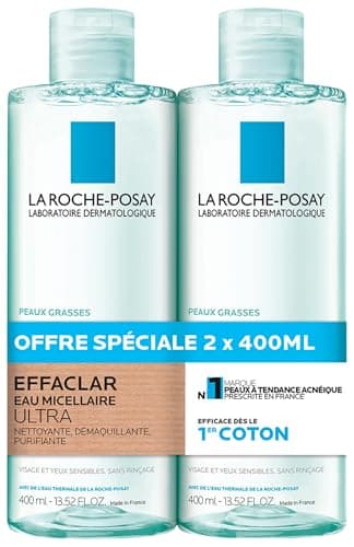 Image of La Roche-Posay Effaclar Ultra Micellar Water for Oily Skin Pack of 2 x 400 ml