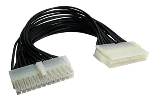Image of rhinocables ATX Power Supply PSU 24pin Extension Cable Internal PC Motherboard Lead '24 Pin Extension'