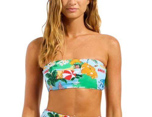 Image of Seafolly Women's Bandeau Bikini Top, Powder Blue, 14