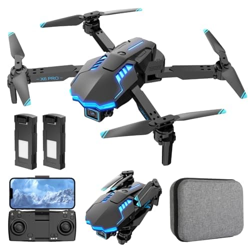 Image of Drone with Camera 1080P for Kids and Adults, Foldable Drone with Brushless Motor RC Quadcopter, Toys for Boys and Men Birthday Gifts (Grey)