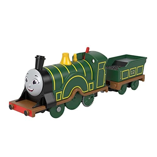 Image of Thomas & Friends Motorized Toy Train Emily Battery-Powered Engine with Tender for Pretend Play Preschool Kids Ages 3+ Years, HHN41