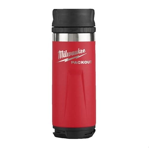 Image of Milwaukee 4932498977 Red PACKOUT 355ml Insulated Bottle with Sip Lid