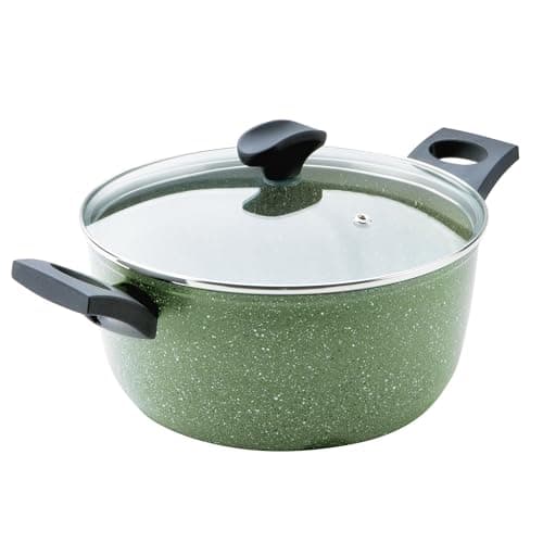 Image of Prestige Eco Stock Pot 24 cm / 4.5 L - Induction Brewing Pot with Lid & Vegetable Non-Stick PFOA-Free Dishwasher Safe Cookware Made in Italy from Recycled and Recyclable Materials, Green