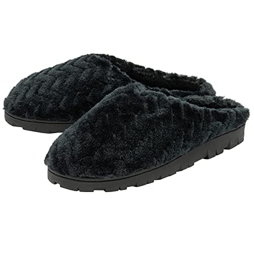 Image of DUNLOP Ladies Slippers Slip On Mules - Black - UK 5