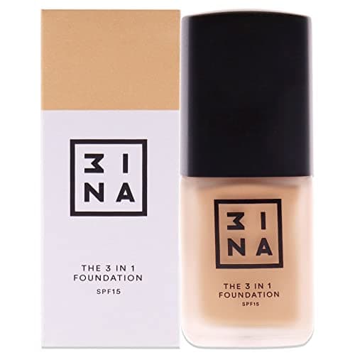 Image of 3INA MAKEUP - Vegan - Cruelty Free - The 3 in 1 Foundation 210 - Nude yellow - Primes and Conceals - Medium-High Coverage Foundation - SPF15 - Matte Finish - Long Lasting & Hydrating Formula