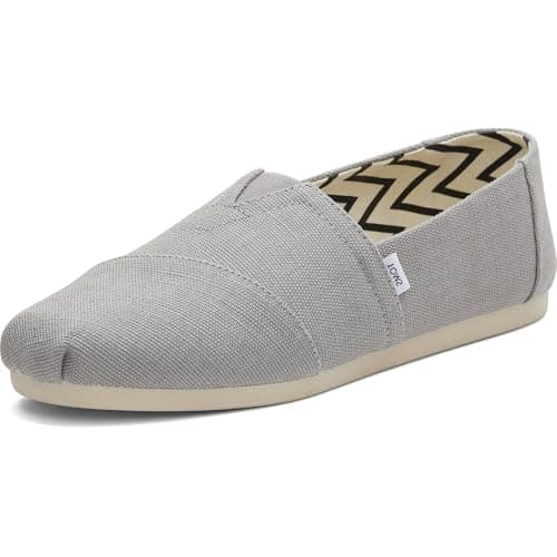 Image of TOMS Men's Alpargata Oxford Flat, Drizzle Grey Heritage Canvas, 10 UK