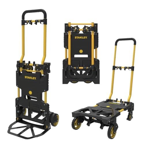 Image of Stanley FT585 Yellow and Black 2-in-1 Folding Hand Truck, Max Load 137kg