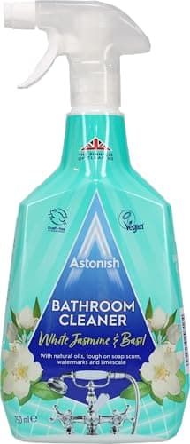 Image of Astonish White Jasmine & Basil Bathroom Cleaner Spray, 750ml, Cruelty-free, Vegan