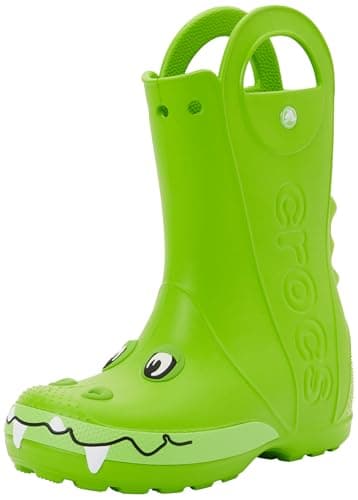 Image of Crocs Unisex Kids Boot,Handle It Duke Rain Boot K,Crocs Green, 11 UK Child