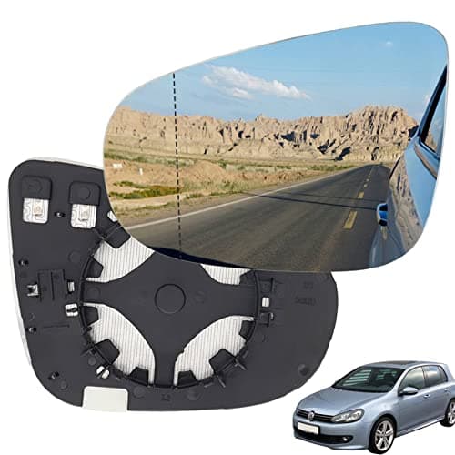 Image of AUTOXBERT Heated Wing Mirror Glass Left Side Convex Compatible with VW Golf MK6 2009 2010 2011 2012