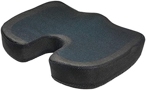 Image of Aidapt Deluxe Coccyx Wedge Memory Foam Cushion Seat with Gel Cooling Layer for Posture Back Support for use on Office Chair, Travel Seats, Car Seats, Wheelchair, Sciatica Lower Back Pain Relief Aid