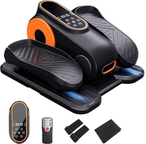 Image of Morelax Under Desk Elliptical Machine for Home,Electric Elliptical Machine for Seniors with 12 Adjustable Speed,Seated Pedal Exerciser with Remote Control & Non-Slip Pad,Quiet&Portable Leg Exerciser