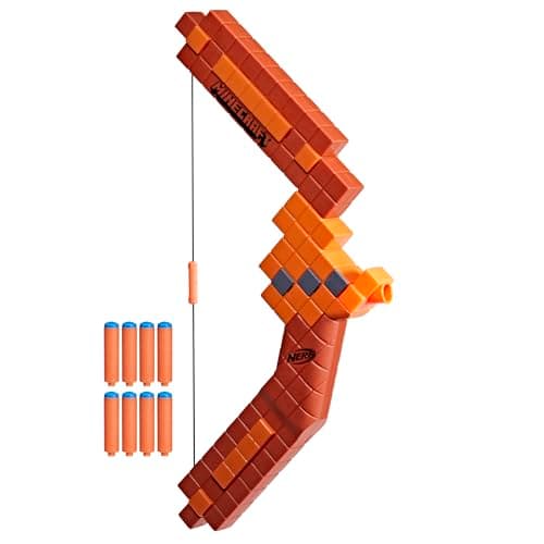 Image of Nerf Minecraft Bow Dart Blaster, 8 Nerf N1 Darts