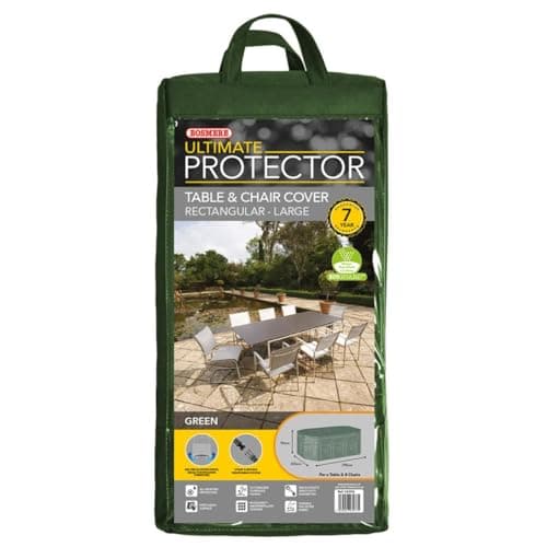 Image of Bosmere Ultimate Protector Rectangular Patio Set Cover 8 Seat Green U535G