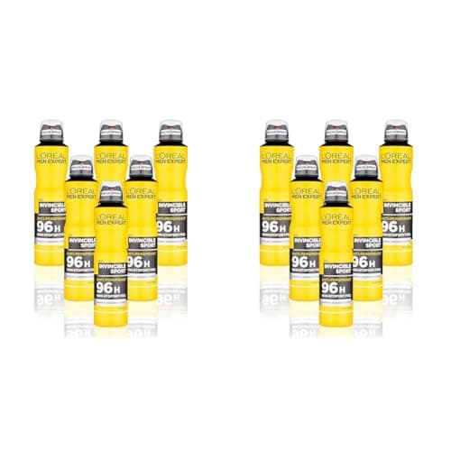Image of L'Oreal Men Expert Invincible Sport 96H Anti-Perspirant Deodorant for Men, 250 ml, Pack of 12, Bulk Buy