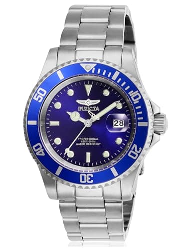 Image of Invicta Pro Diver 26971 Men's Watch - Waterproof - Analogue - Quartz Movement - stainless steel with blue dial - 40mm