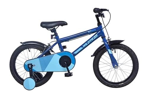 Image of Wildtrak - 16 Inch Bike for Children 4-6 Years with Stabilisers - Blue