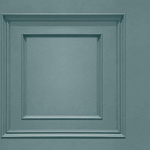 Image of Oliana Wood Panel Effect Wallpaper Teal