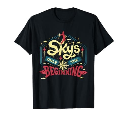Image of Marvel Captain Marvel Sky's Only The Beginning T-Shirt T-Shirt