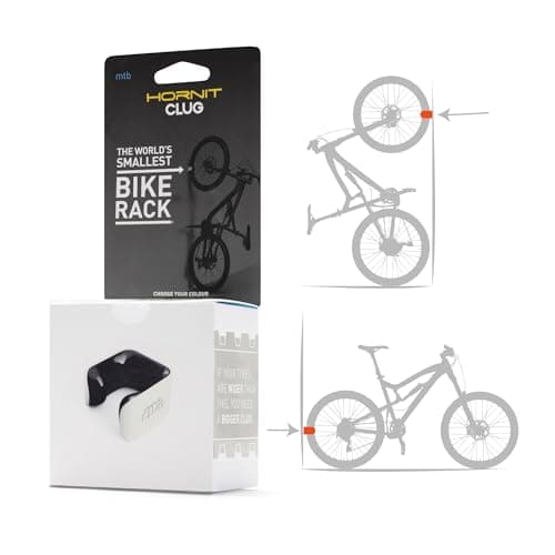Image of Hornit CLUG Bike Rack Wall Mounted | 5 Sizes | Easy To Install | Roadie, White/Black