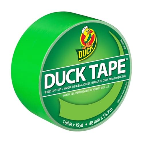 Image of Duck Tape Solid Colours Neon Green, Repair, Craft, Personalise, Decorate and Educate - 48mm x 13.7m
