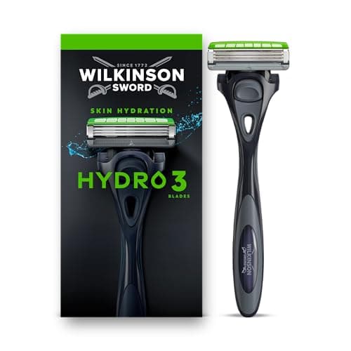 Image of Wilkinson Sword Hydro 3 Razors for Men, Dual Lubrication, Carbon Coated Blades, Men's Shaver Razor Handle Plus 1 Blade Refill