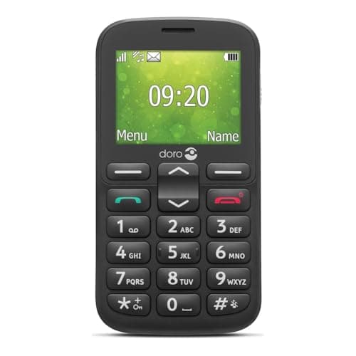 Image of Doro 1380 Unlocked 2G Dual SIM Mobile Phone for Seniors with 2.4" Display, Camera and Assistance Button (Black) [UK and Irish Version] (Black)