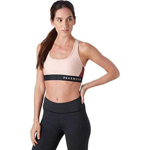 Image of Under Armour Women's HeatGear Armour Mid Impact Crossback Sports Bra 1307200 Bra, Womens, Bra, 1307200, Pink (679), XL