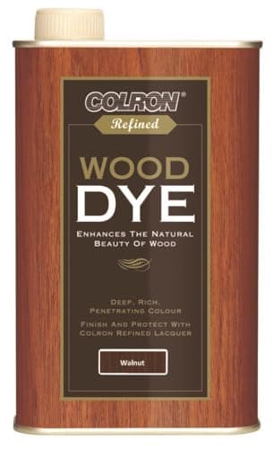 Image of Colron Refined Wood Dye 250ml Walnut, Water-Based Acrylic Wood dye, for Unfinished or Bare Interior Wood