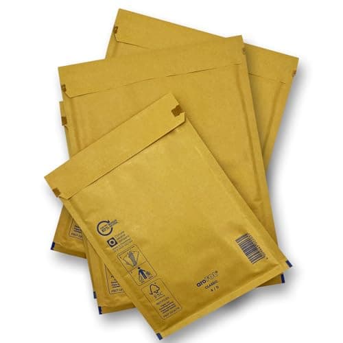 Image of 100x Gold Padded Bubble Envelopes 180x265mm Peel & Seal Padded Mailers (Pack of 100)