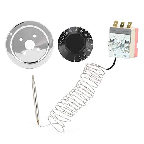 Image of Capillary Car Thermostat, Cooling Radiator Fan Control Switch, Universal Adjustable 0-120°C Temperature Control Thermostat Radiator Fan Switch, Fan Auto Parts for Car(SI-AT31047)