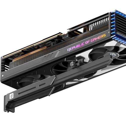 Image of upHere GL7 GPU Support Bracket, Sturdy Alloy GPU Sag Bracket, Adjustable Graphics Card Support for Universal Video Cards, Slide Rail Design, Black