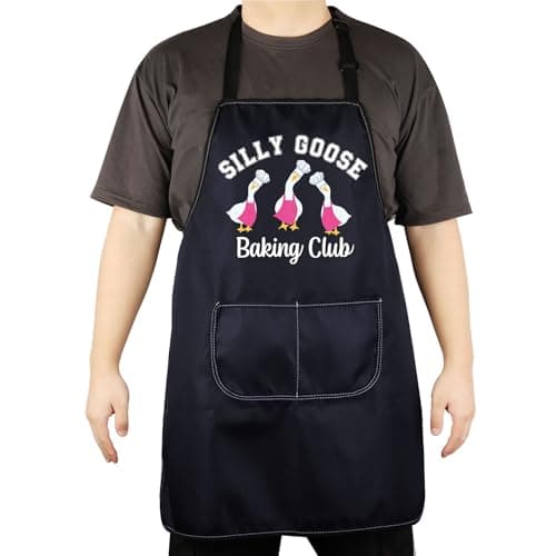 Image of CENWA Silly Goose Baking Club Funny Goose Cooking Apron Baking Lover Gift (baking club UK)