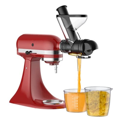 Image of Juicer Attachment for KitchenAid Stand Mixer, Cold Pressing Juicer with Double Filling Chute