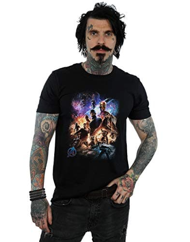 Image of Marvel Men's Avengers Endgame Character Montage T-Shirt Black XX-Large