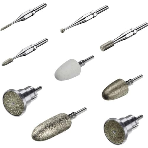 Image of Beurer MP 60 Manicure Pedicure Tool Set with 9 Sapphire and Felt Tips for Hand and Foot Care