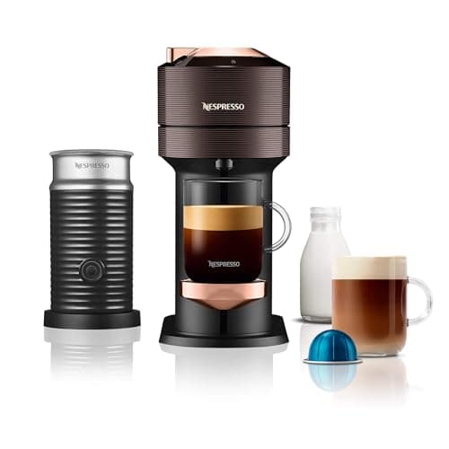 Image of Nespresso Vertuo Next Premium Automatic Pod coffee machine for Americano, Decaf, Espresso by Magimix in Rich Brown
