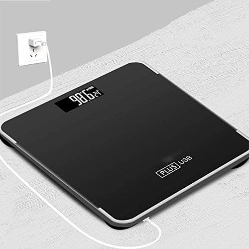 Image of Weight Watchers Bathroom Scales Digital Body Weight Scale Electronic Body Fat Scales Ultra Slim Extra Wide High Precision with USB Charging Cable Red-Black Uptodate