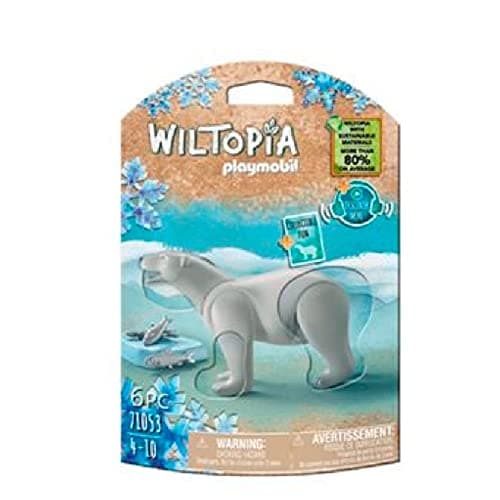 Image of Playmobil 71053 Wiltopia Polar Bear, Animal Toy, Sustainable Toys, Fun Imaginative Role-Play, PlaySets Suitable for Children Ages 4+
