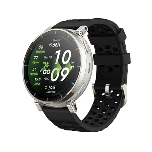 Image of Amazfit Active 3 Premium GPS Running Smart Watch 45mm, 1.32" AMOLED Sapphire Display, 12-Day Battery, 4GB, NFC, Offline Maps, 170+ Workouts, 5 ATM, Heart Rate & Fitness Tracker for Android & iPhone