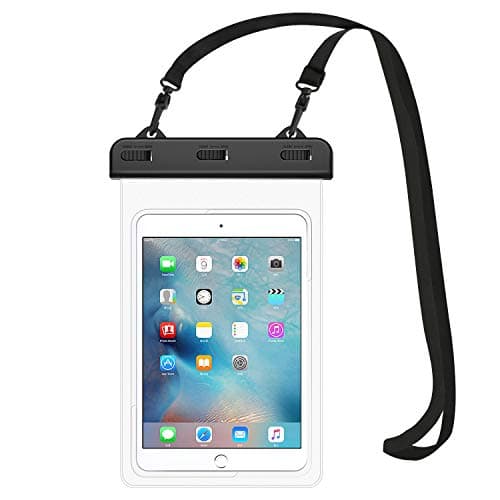 Image of MoKo Waterproof Case, Dustproof Tablet Case Compatible with iPad Mini 6 2021, iPad mini 5/4/3/2/1, Galaxy Tab A 8.0/8.4, Tab A7 Lite 8.7, Tab E 8.0, Huawei MatePad M5/T8 up to 8.3 Inches - Clear