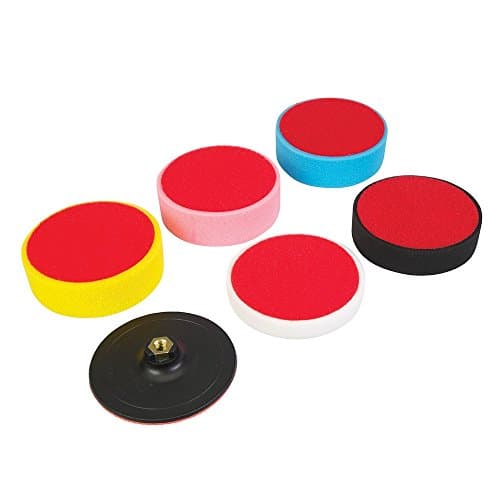 Image of Silverline 285024 Hook and Loop Polishing Foam Head Kit 6pce 150 x 50 mm