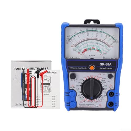 Image of SK-88A Analog Multimeter Featuring 14 Measurement Functions Including Voltage Current Resistance Transistor Diode Capacitance and Battery Check