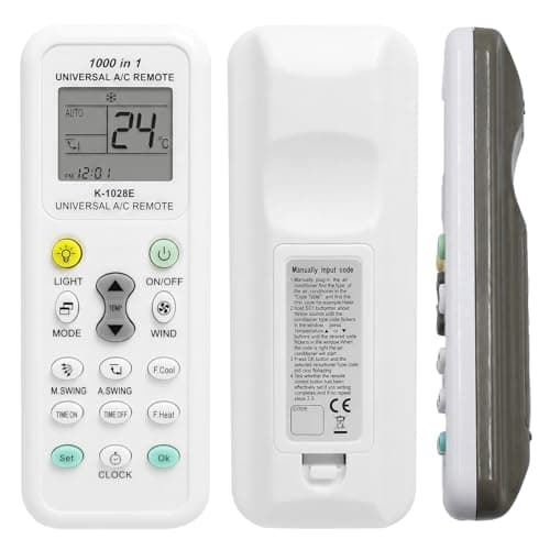 Image of Universal Air Conditioner Remote Control with LED Display, 1000 in 1 Air Conditioning Panel Controller, Equipped with Timer, Quick Cool and Heat, Air Conditioner Remote for LG, Gree, Midea, Daikin