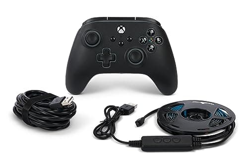 Image of PowerA Advantage Wired Controller for Xbox Series X|S with Lumectra + RGB LED Strip - Black