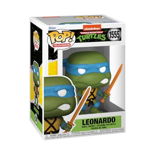 Image of Funko POP! TV: Teenage Mutant Ninja Turtles (TMNT) – Leonardo - 1/6 Odds for Rare Chase Variant - TMNT Retro/Classic - Collectable Vinyl Figure - Gift Idea - Official Merchandise - TV Fans